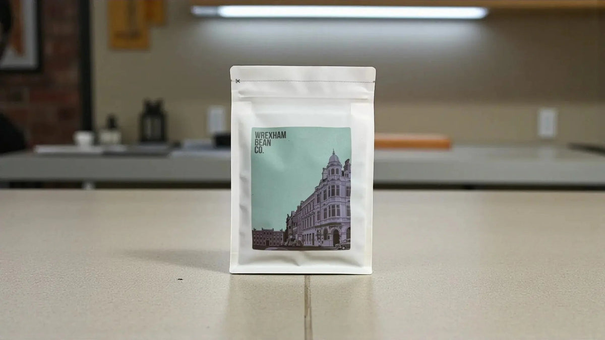 Wrexham print: High street in the 1960s on Brazilian Eagle Coffee