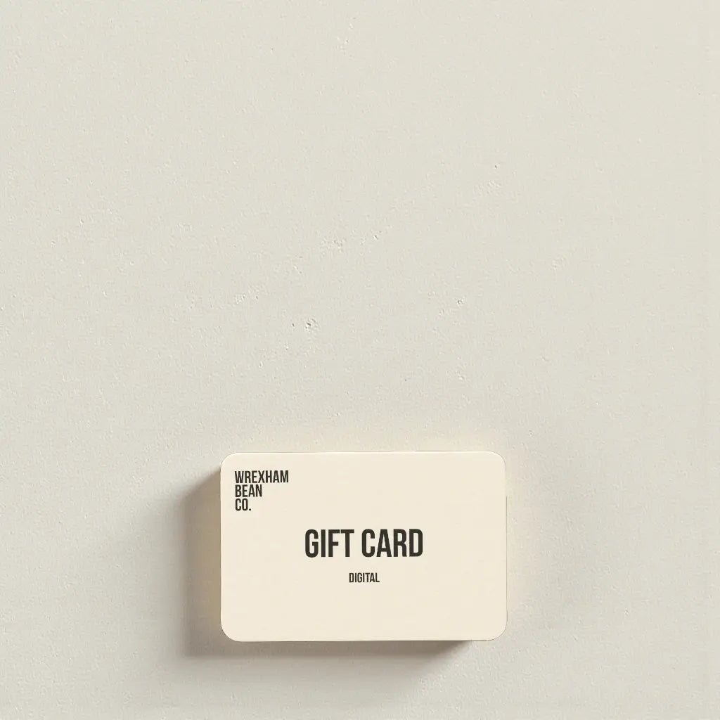 Digital coffee gift card – cream textured design, UK speciality coffee.