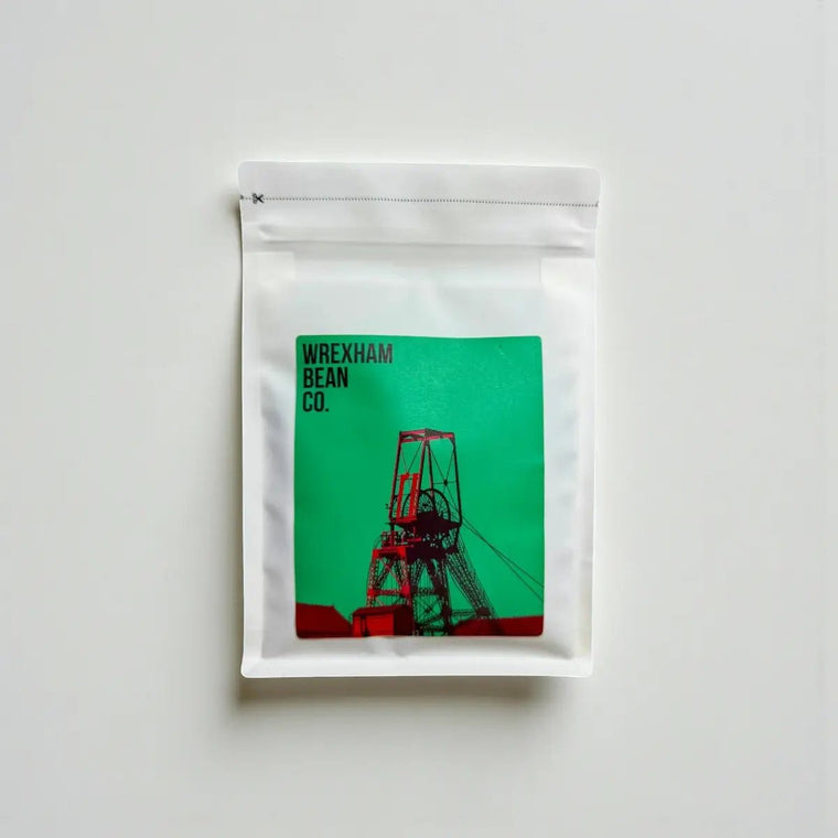 Calon brazil and burundi coffee blend in a resealable bag 225g Wrexham Bean Co.