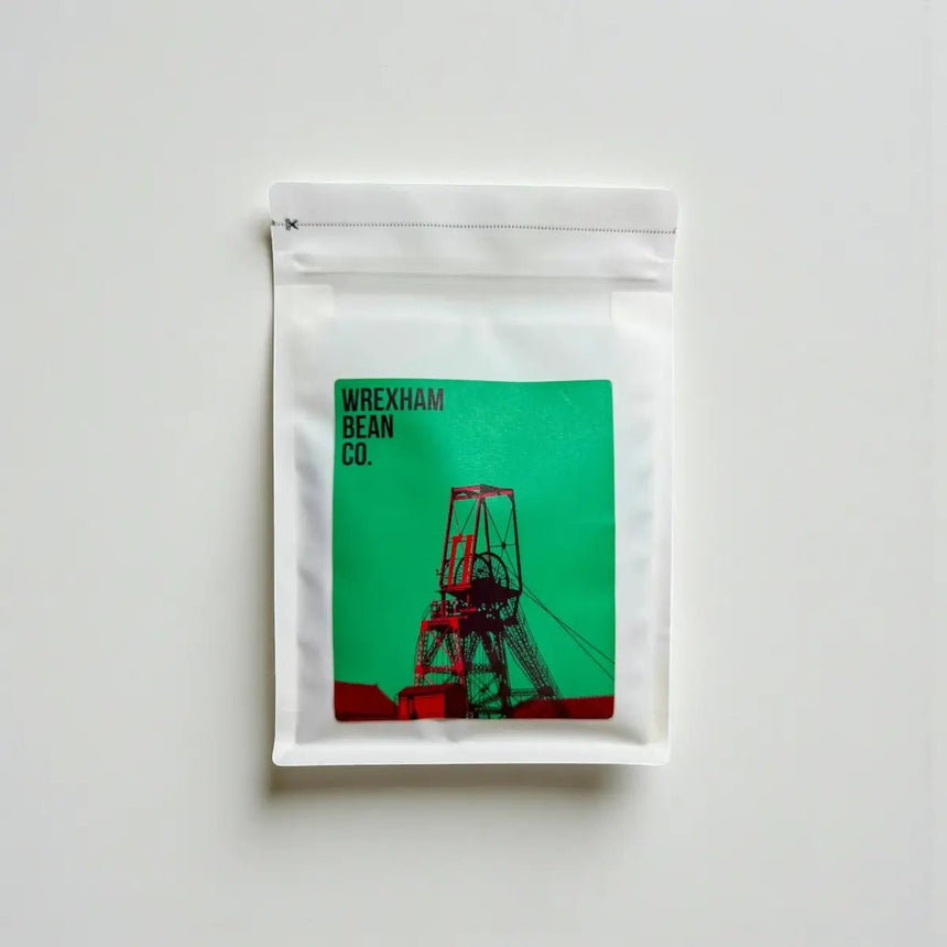 Calon brazil and burundi coffee blend in a resealable bag 225g Wrexham Bean Co.